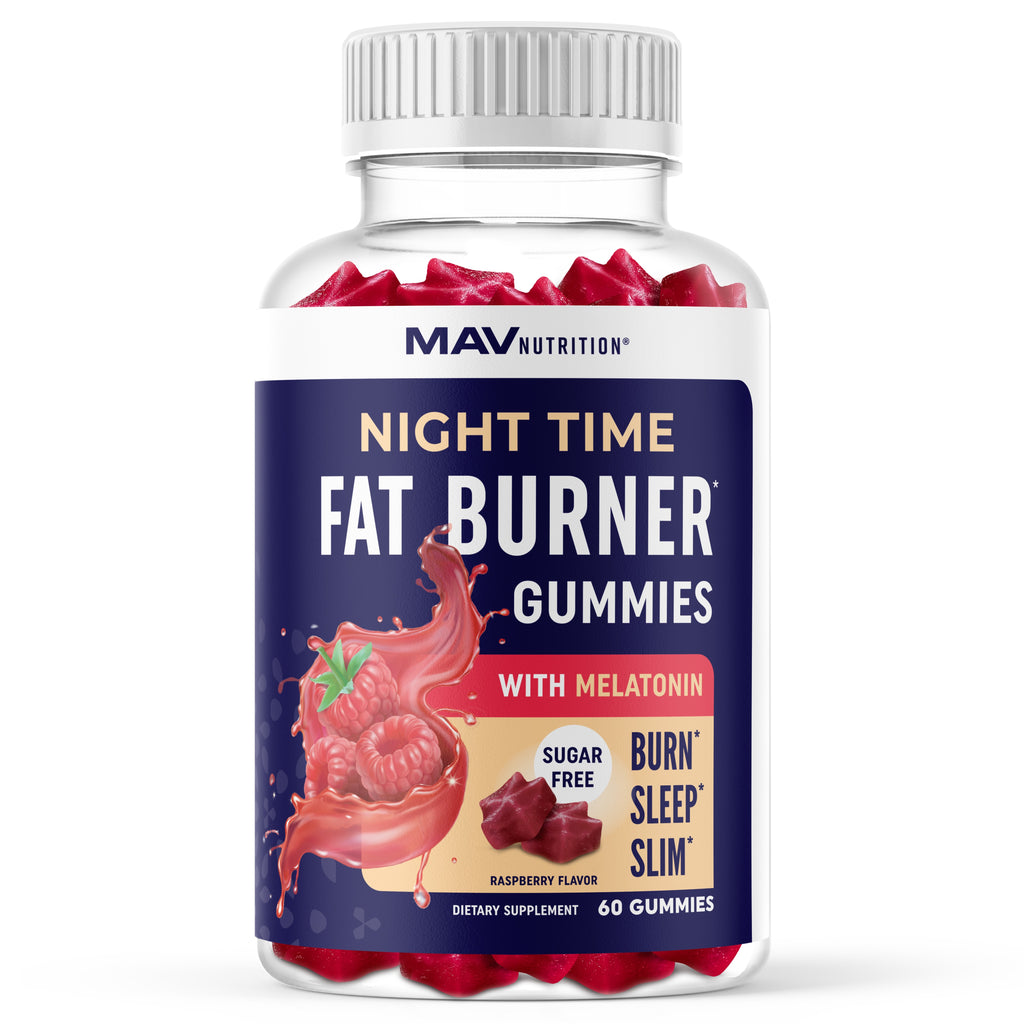 Sugar-Free Night Time Fat Burner Gummies for Sleep & Weight Loss Support | Hunger Suppressant & Metabolism Booster, Shred Belly Fat While You Sleep | Nighttime Diet Supplement for Women & Men | 60 Ct.